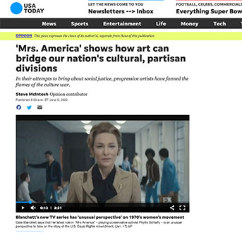 USA Today Op-Ed: 'Mrs. America' shows how art can bridge our nation's cultural, partisan divisions
