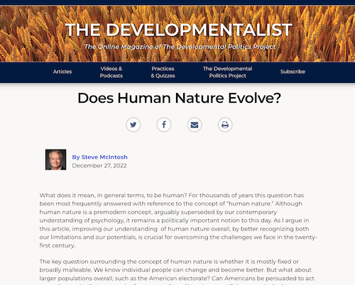 Does Human Nature Evolve?